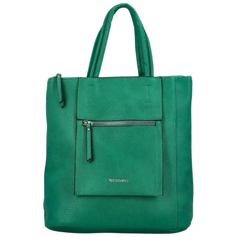 Stylový dámský koženkový batoh Enola, zelená