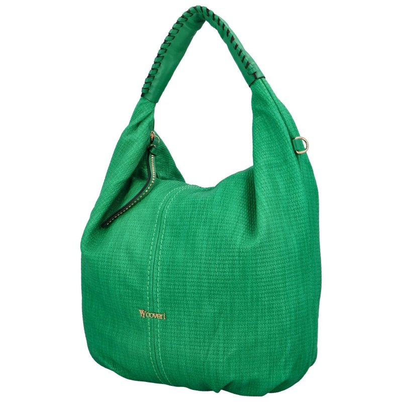 Elegantní dámská koženková kabelka přes rameno Guro, zelená
