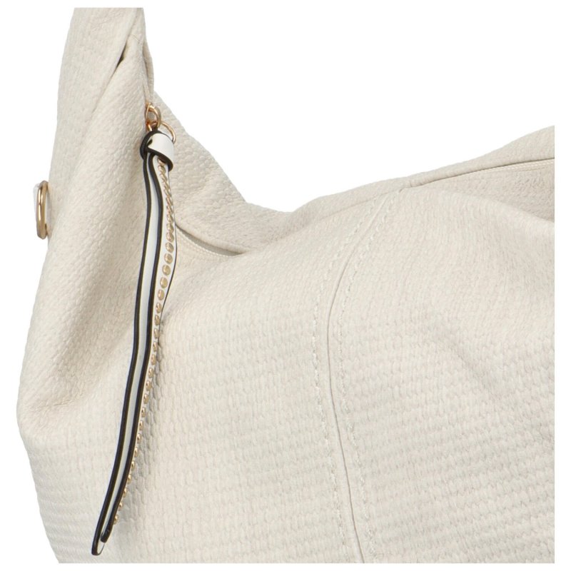 Elegantní dámská koženková kabelka přes rameno Guro, bílá