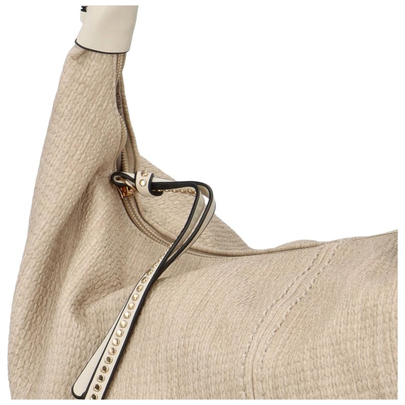Elegantní dámská koženková kabelka přes rameno Guro, béžová