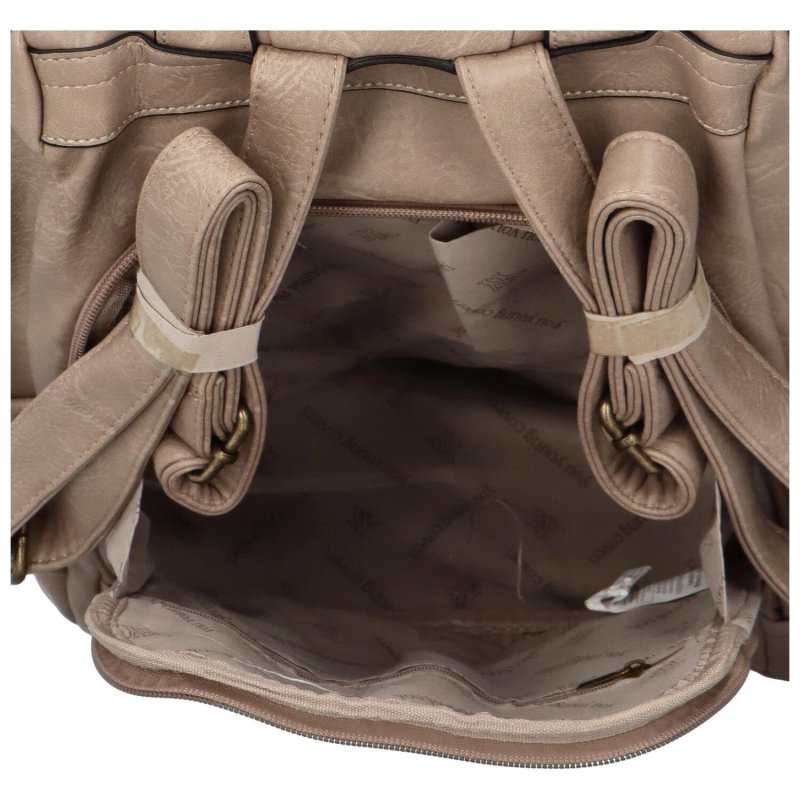 Módní koženkový kabelko/batoh Nicolas, zemitá