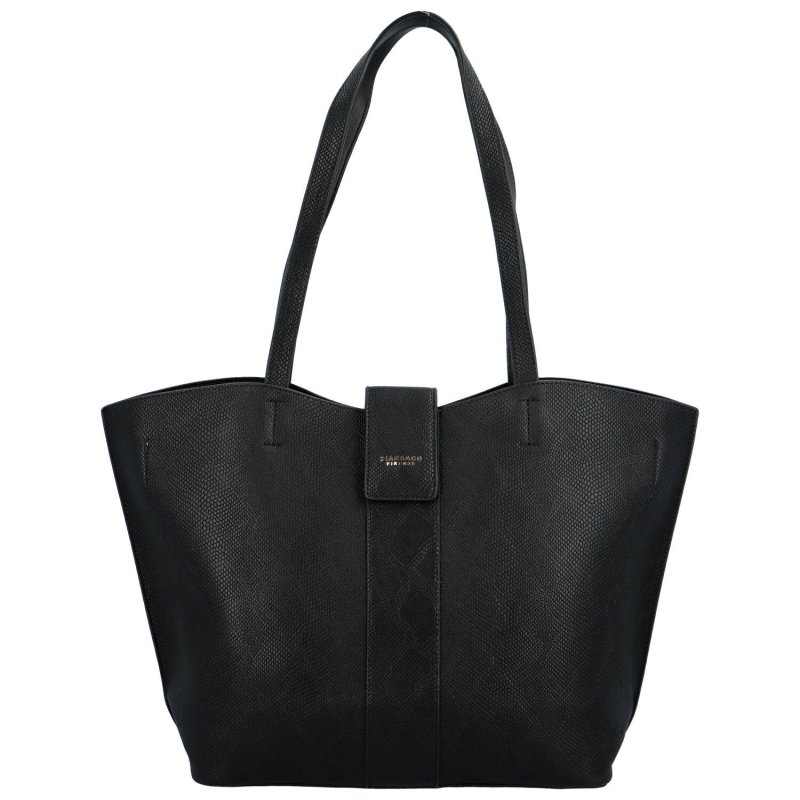 Velká a stylová dámská koženková taška Odilon, černá
