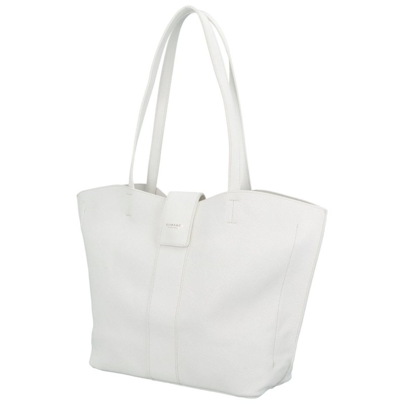 Velká a stylová dámská koženková taška Odilon, bílá