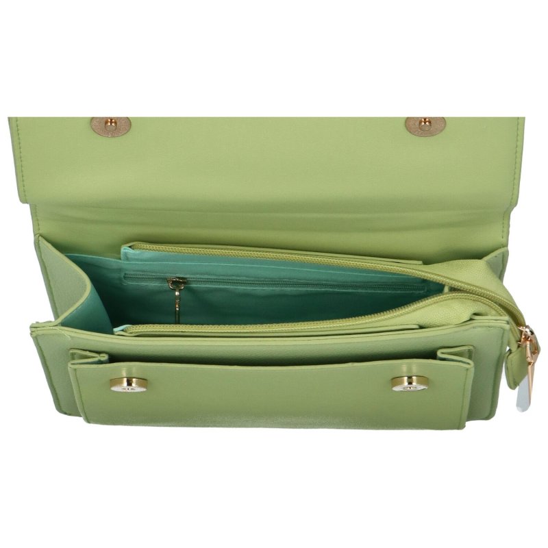 Elegantní dámská kabelka s kapsou na přední straně Elka,  zelená