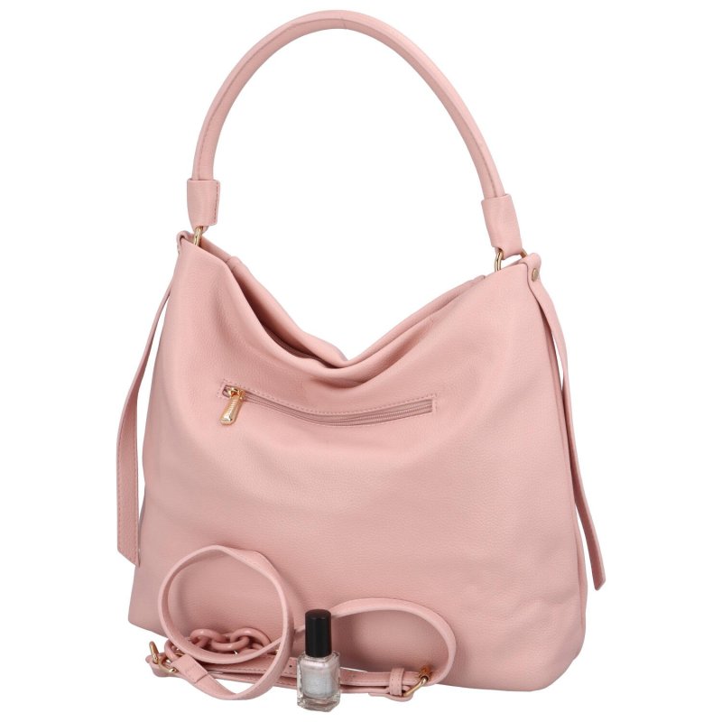 Moderní dámská koženková kabelka Adita, růžová
