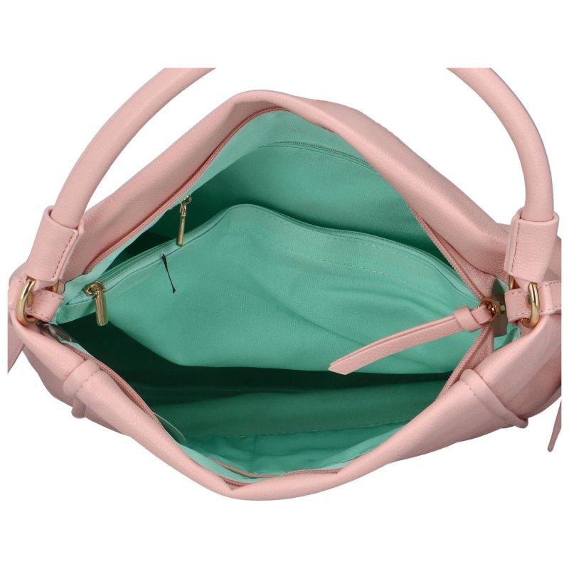 Moderní dámská koženková kabelka Adita, růžová