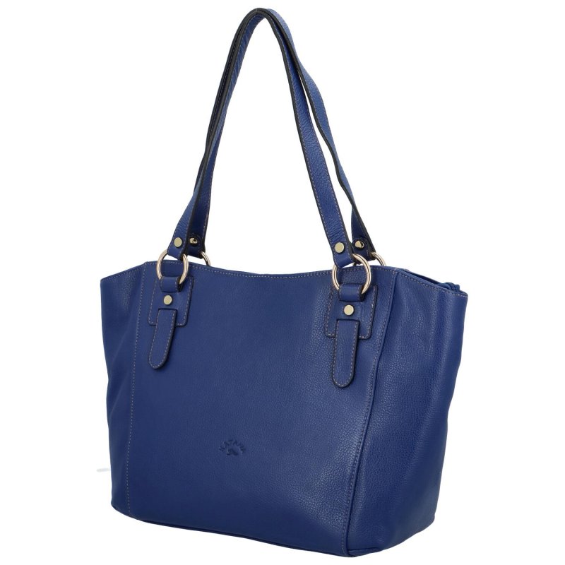 Luxusní kožená kabelka přes rameno Katana Merto, tmavě modrá