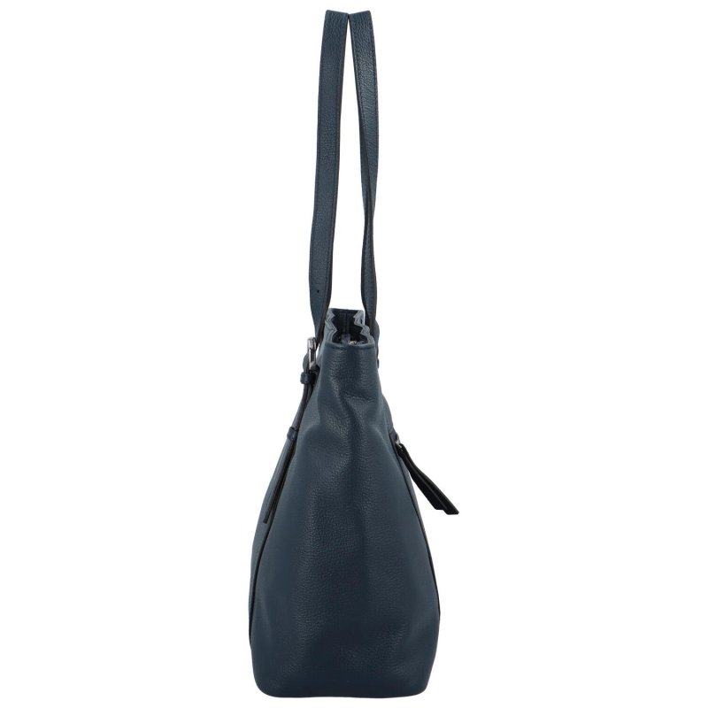 Luxusní dámská kožená kabelka Katana Siva, tmavě modrá