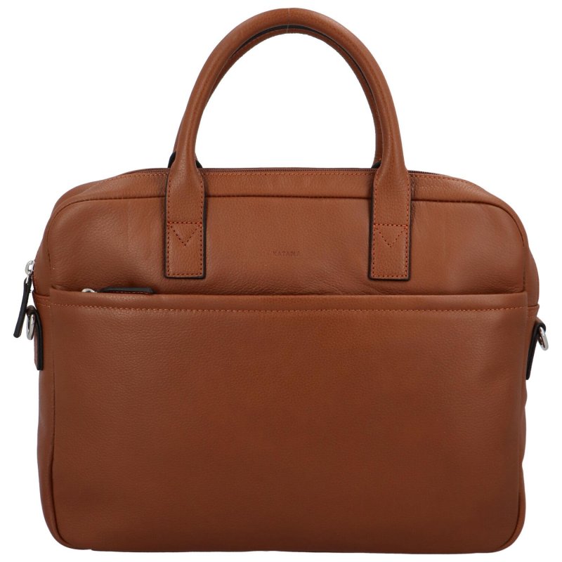 Luxusní kožená taška na notebook Katana Cipro, hnědá