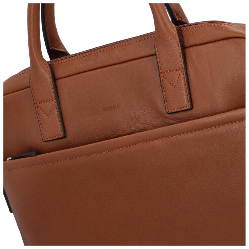 Luxusní kožená taška na notebook Katana Cipro, hnědá