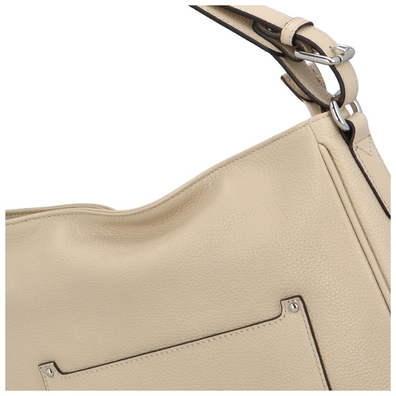 Luxusní dámská kožená kabelka Katana Esune, béžová