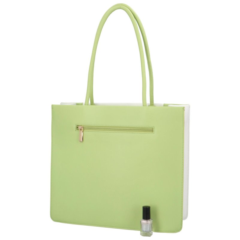 Trendová kabelka přes rameno Tarami, bílá - výrazná zelená