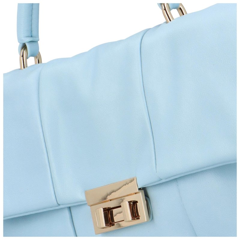 Stylová dámská koženková kabelka do ruky Norta, světle modrá