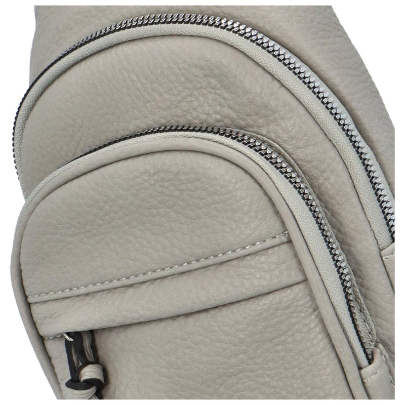 Trendový dámský koženkový batůžek Milaro, šedá