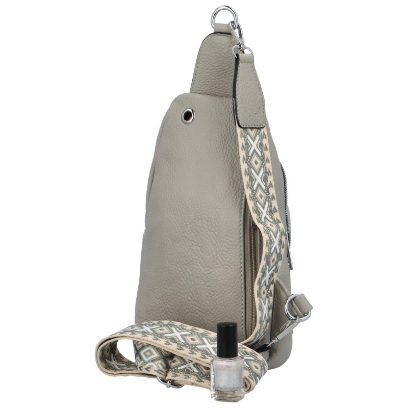Trendový dámský koženkový batůžek Milaro, šedá