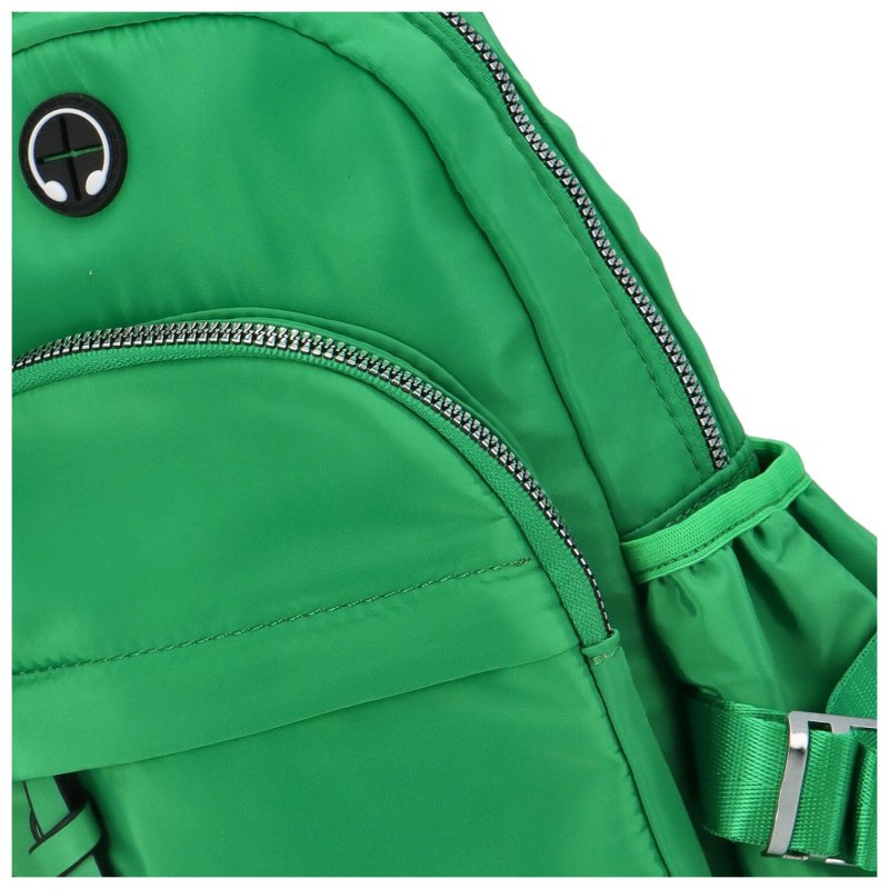 Módní dámský látkový batůžek Zuzanna, zelená