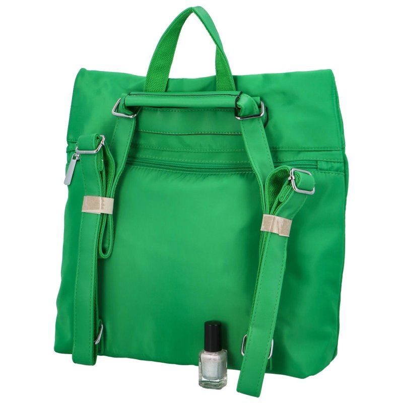 Módní látková kabelka/batoh Urgelo, zelená