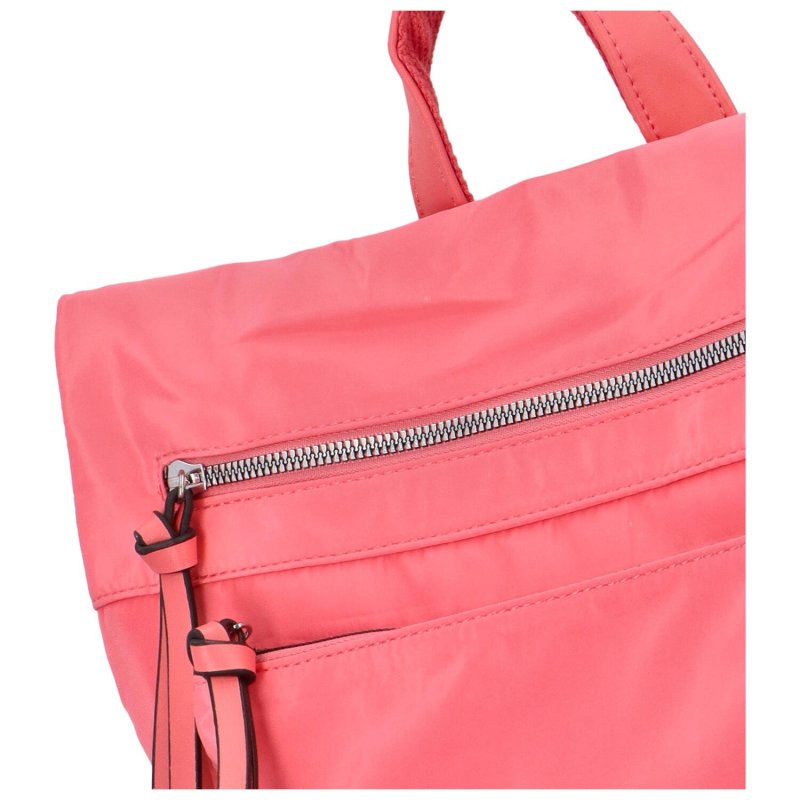 Módní látková kabelka/batoh Urgelo, růžová