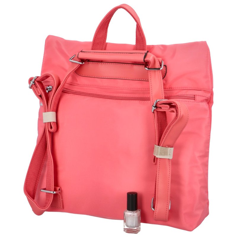 Módní látková kabelka/batoh Urgelo, růžová