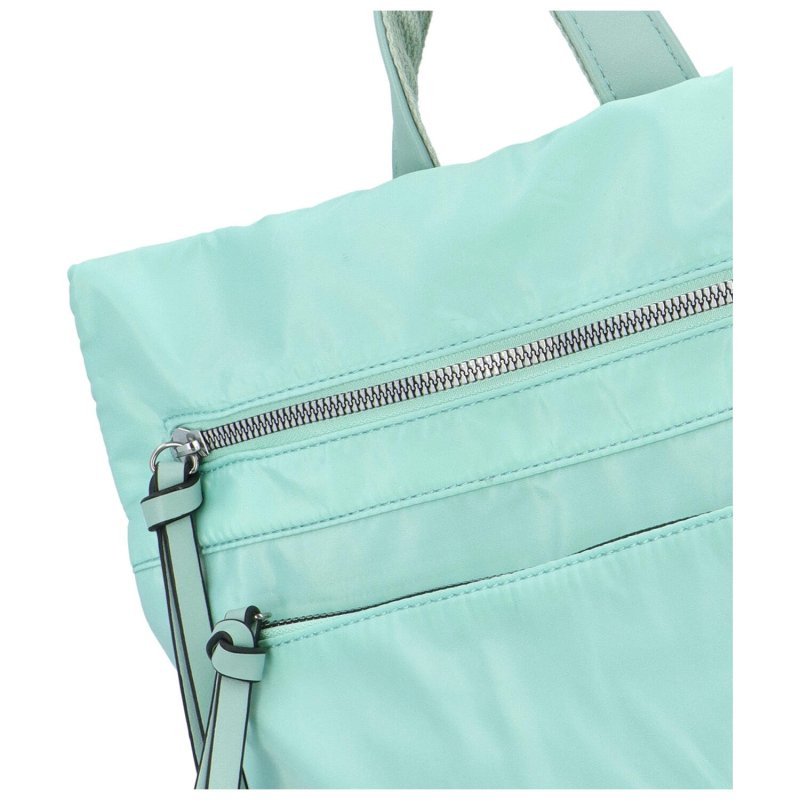 Módní látková kabelka/batoh Urgelo, světle zelená