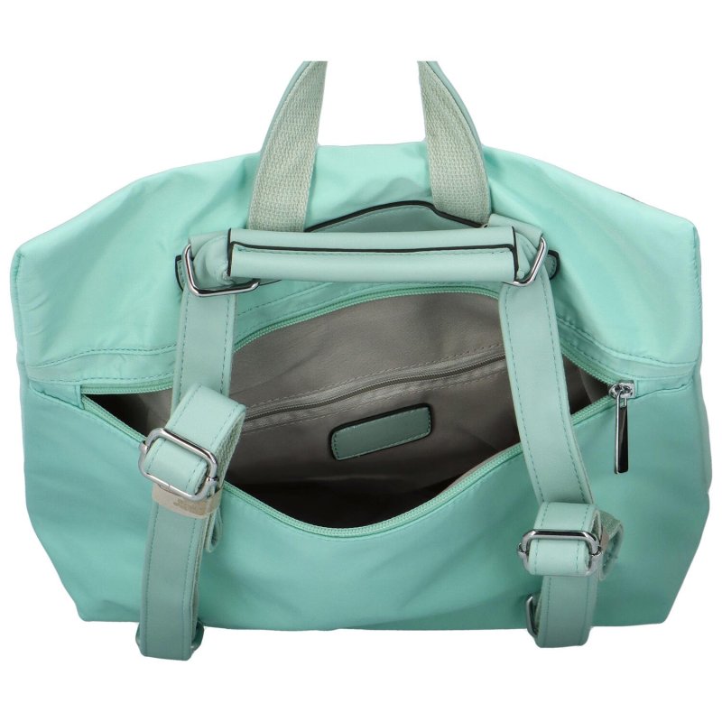 Módní látková kabelka/batoh Urgelo, světle zelená