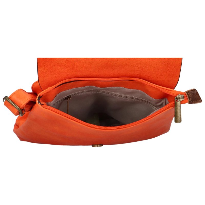 Městský koženkový batoh Enjoy, oranžová