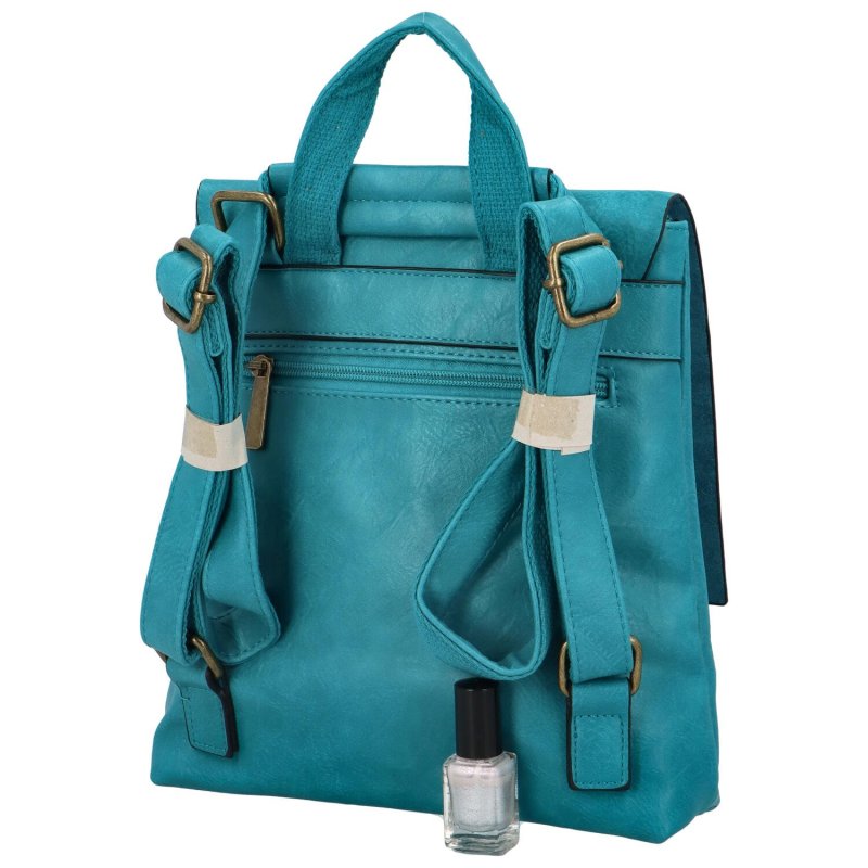 Městský koženkový batoh Enjoy, výrazná modrá