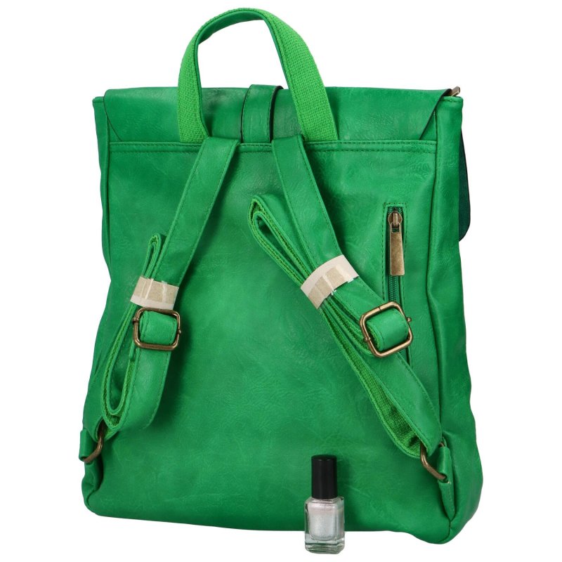 Městský dámský koženkový batoh Rita, zelená