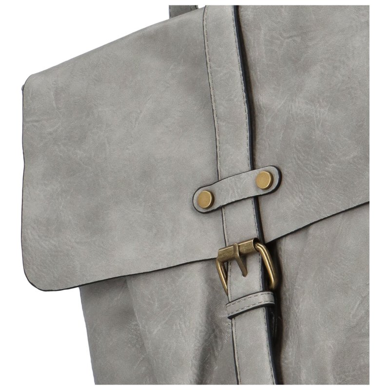 Městský dámský koženkový batoh Rita, šedá