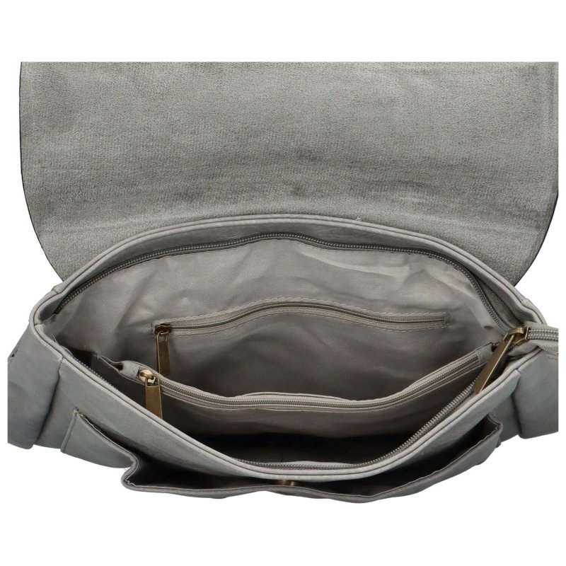Městský dámský koženkový batoh Rita, šedá