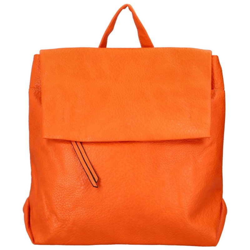 Stylový městský dámský koženkový batoh Sarah, oranžová