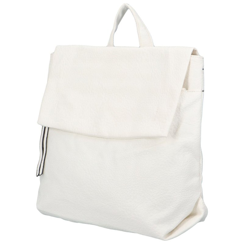 Stylový městský dámský koženkový batoh Sarah, bílá