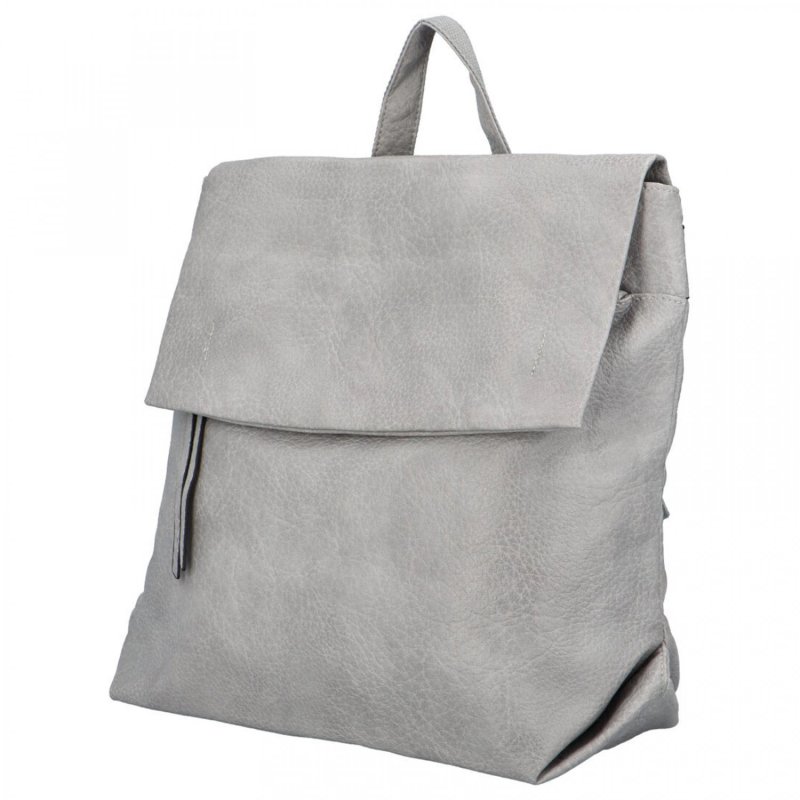 Stylový městský dámský koženkový batoh Sarah, světlejší šedá