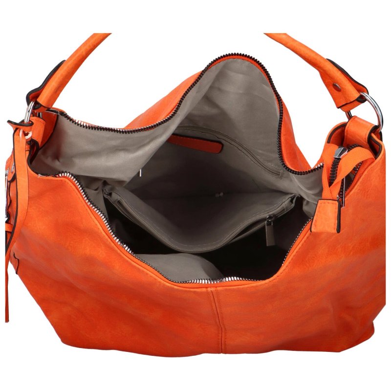 Dámská koženková taška v oblíbeném lodičkovém provedení Eliana, oranžová
