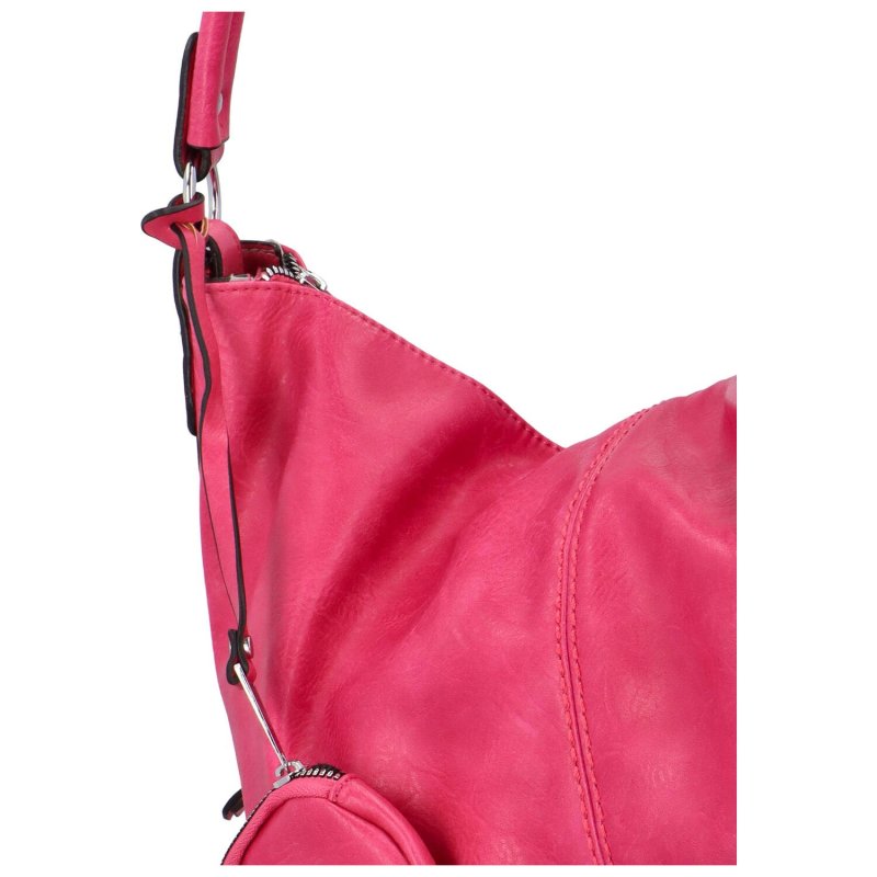 Dámská koženková taška v oblíbeném lodičkovém provedení Eliana, výrazná růžová