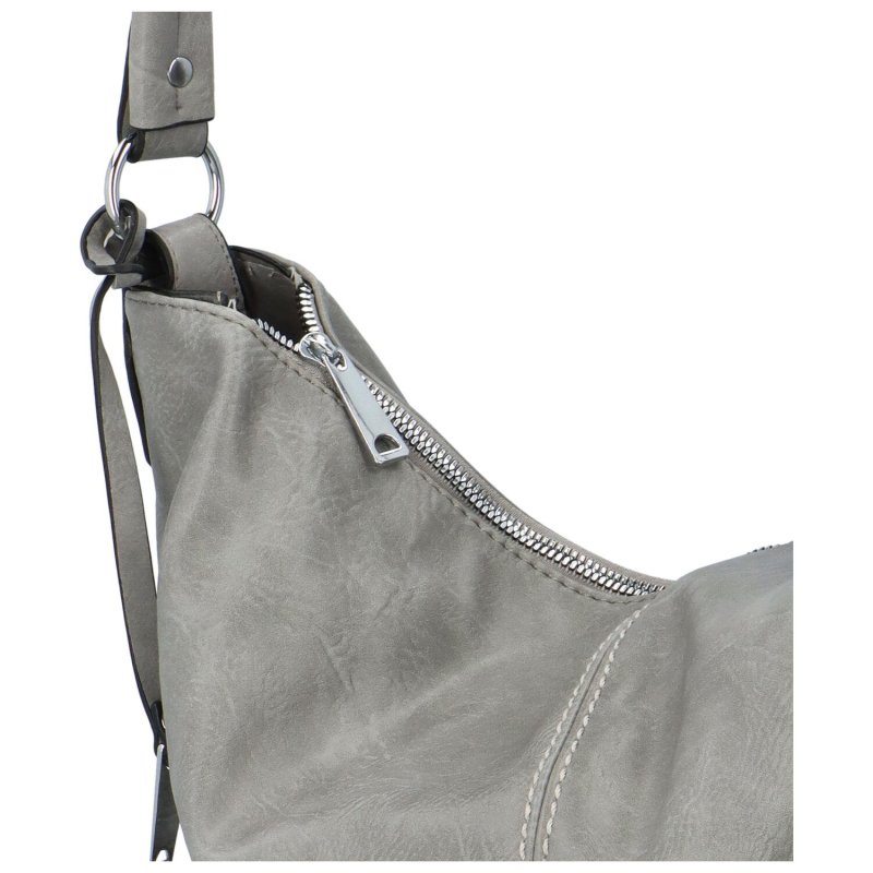 Dámská koženková taška v oblíbeném lodičkovém provedení Eliana, světlejší šedá
