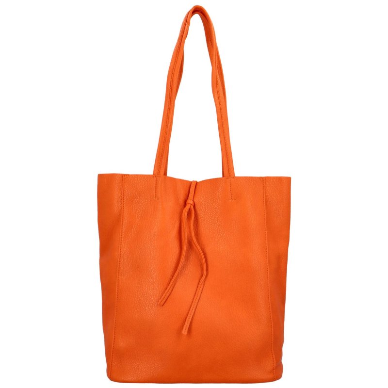 Stylová koženková kabelka 2v1 Alexa, oranžová