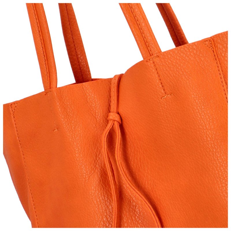 Stylová koženková kabelka 2v1 Alexa, oranžová