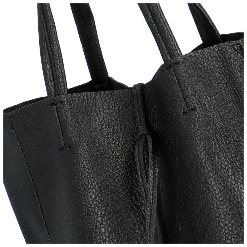 Stylová koženková kabelka 2v1 Alexa, černá