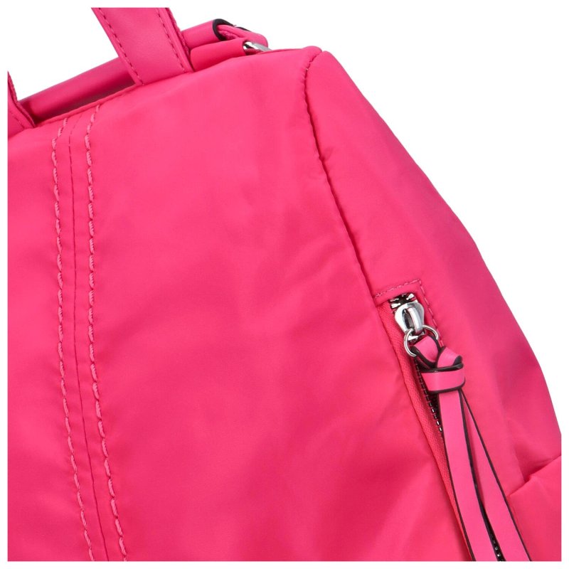 Stylová dámská kabelka/batoh Elvíra, tmavě růžová