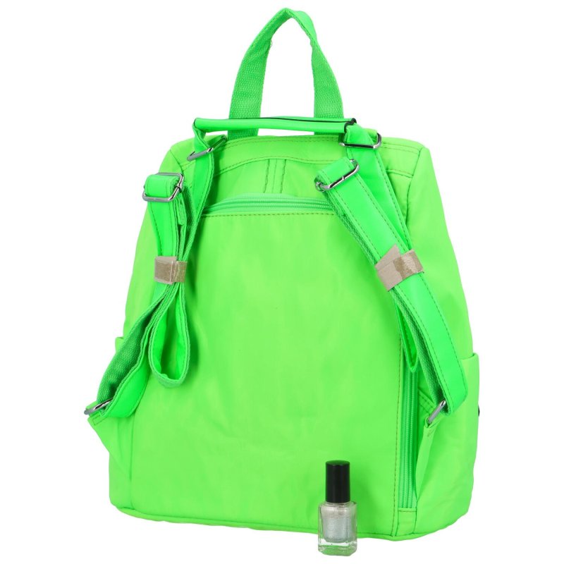 Stylová dámská kabelka/batoh Elvíra, výrazná zelená