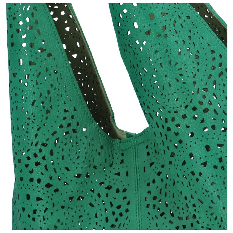 Koženková kabelka přes rameno Elena, zelená