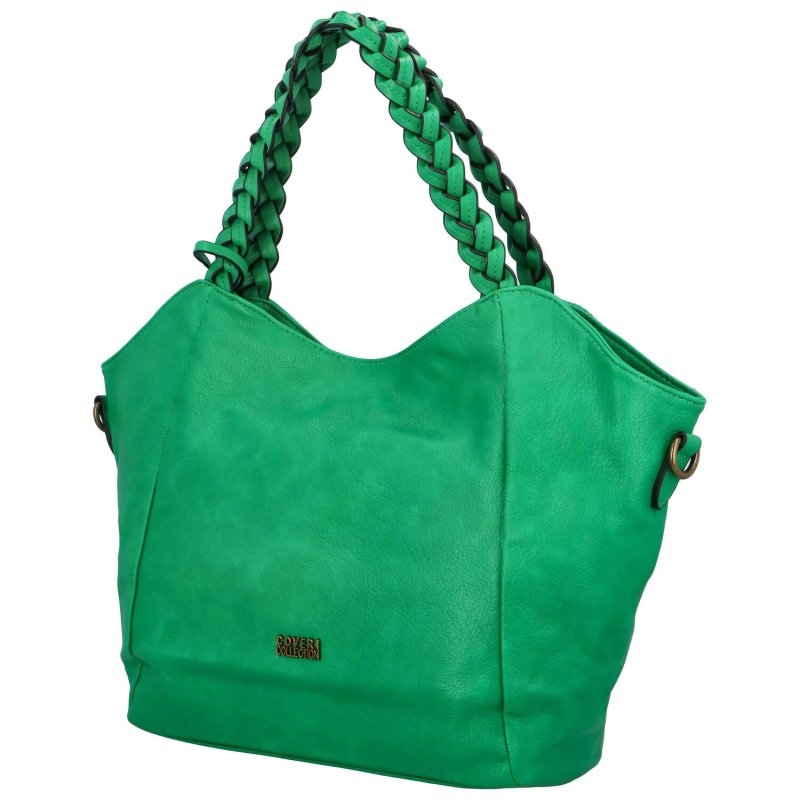 Moderní dámská koženková kabelka Luciana, zelená