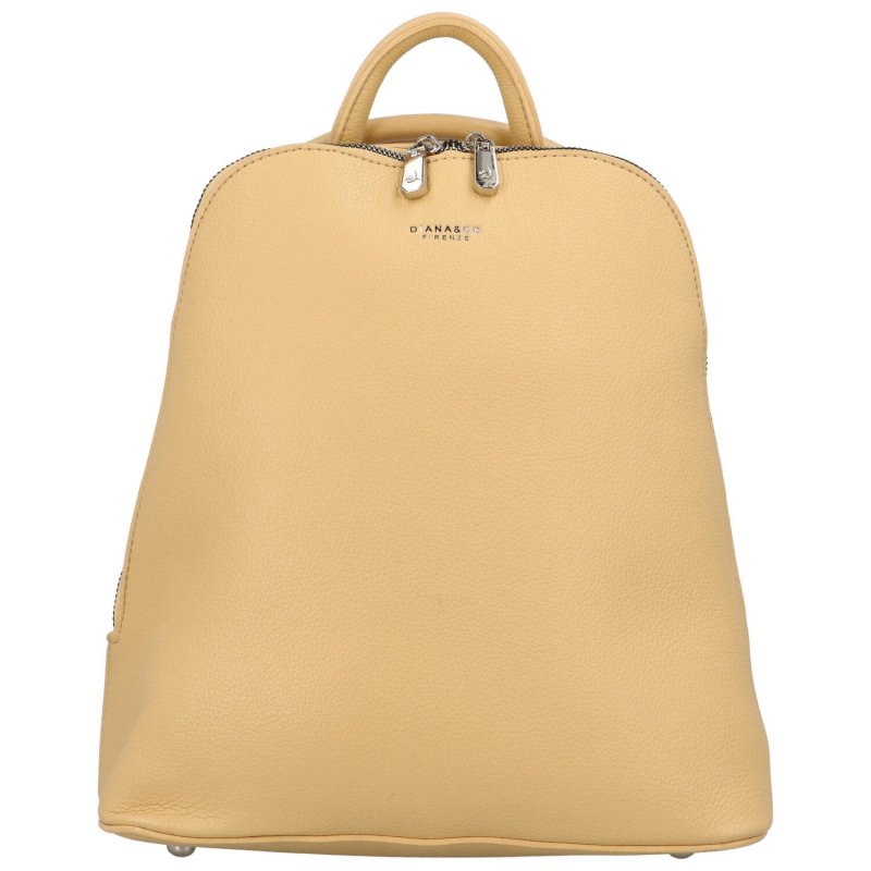 Minimalistická koženková kabelka/batoh Larissa, žlutá