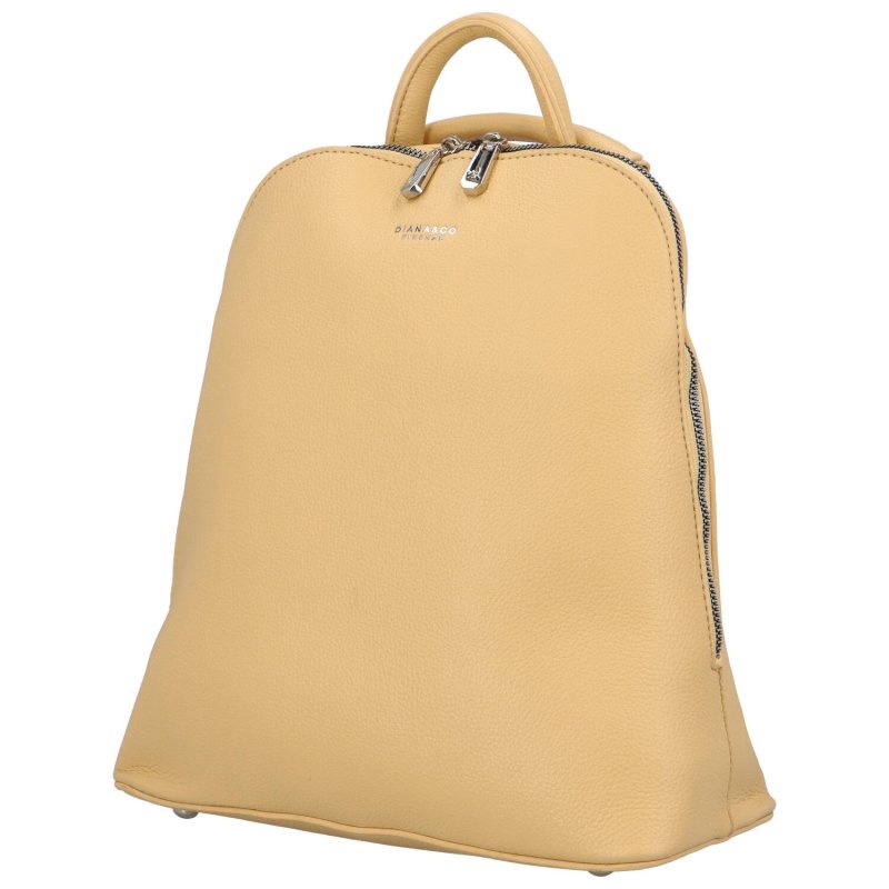 Minimalistická koženková kabelka/batoh Larissa, žlutá