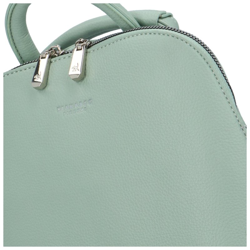 Minimalistická koženková kabelka/batoh Larissa, světle zelená