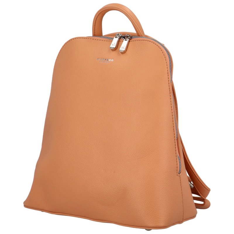 Minimalistická koženková kabelka/batoh Larissa, oranžová