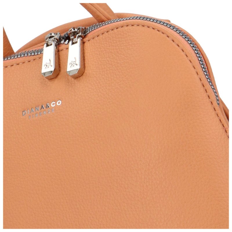 Minimalistická koženková kabelka/batoh Larissa, oranžová