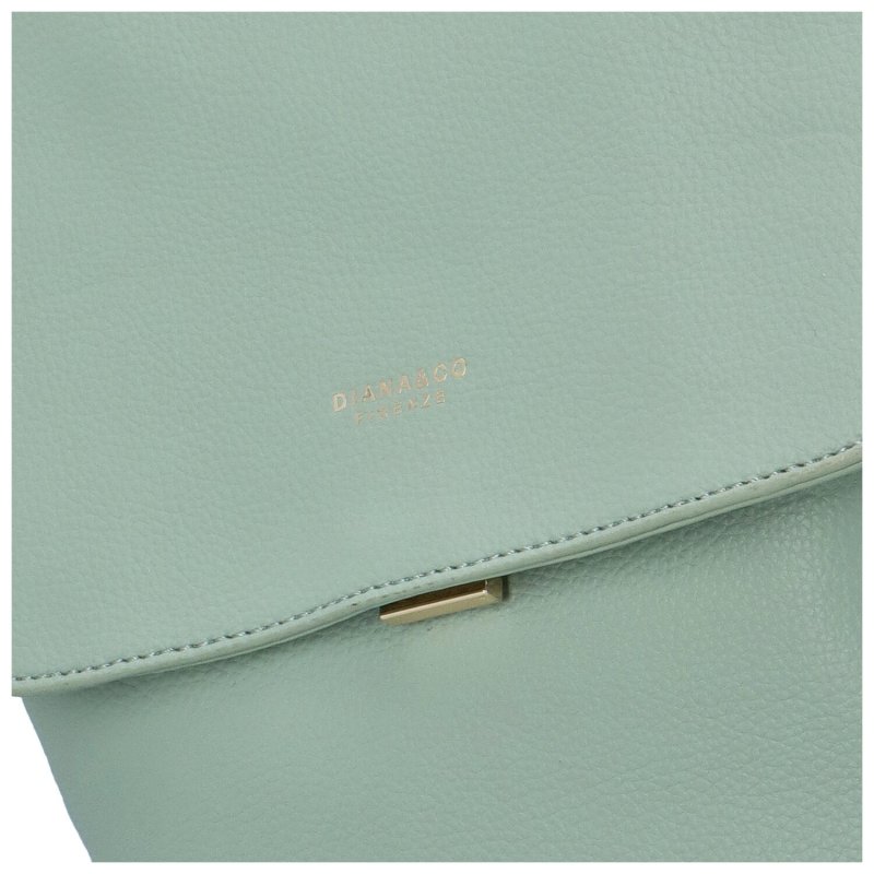 Jednoduchý dámský koženkový batoh Eluza, světle zelená