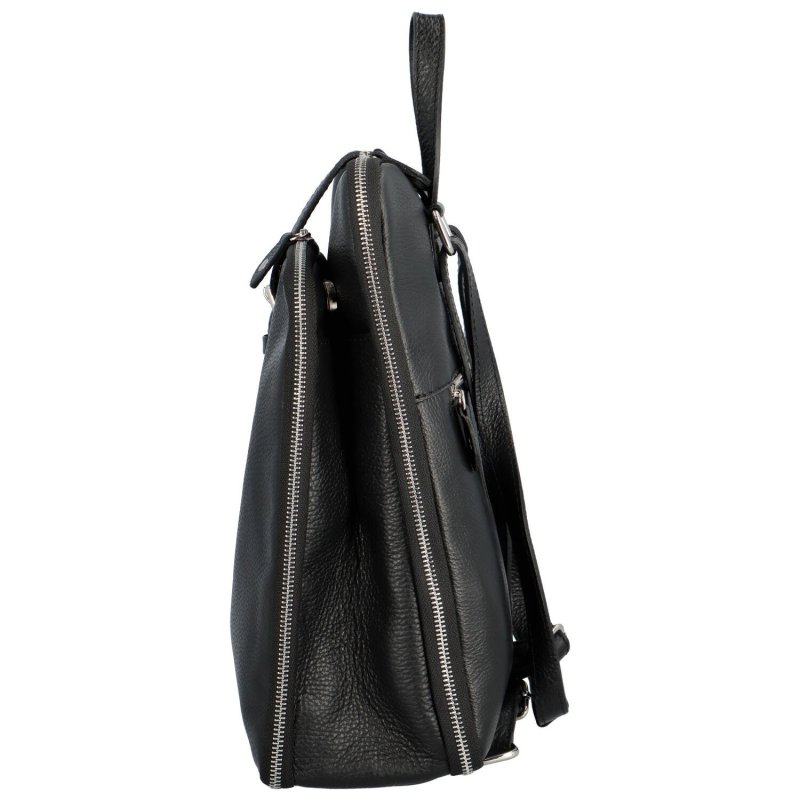 Stylová dámská kožená kabelka/batoh Elekta, černá